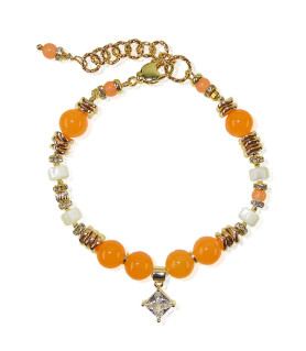 Athéna-Chalcedony, Perlmutt Armband – Armbänder – Ansicht 5