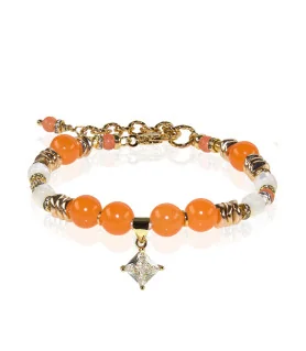Athéna-Chalcedony, Perlmutt Armband – Armbänder – Ansicht 1