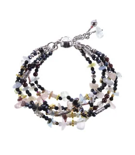 Aurélie-Edelstein bracelet with spinel, aquamarine & tourmaline – Bracelets – View 3
