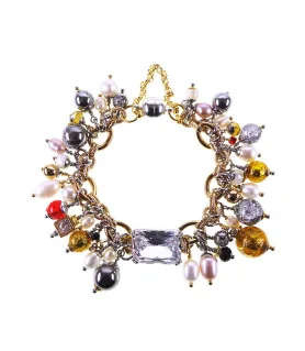 Étoile–Bicolor-Luxus-Armband mit Kristall, Perlen & Murano-Glas – Startseite – Ansicht 5
