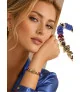 Armband mit Chalcedony, Perlen, Korallen, Hämatit 24K