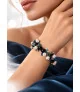 Onyx Noir Luxus-Klasse Armband-Süßwasserperlen,Onyx,Glaskristallen – Armbänder – Ansicht 2