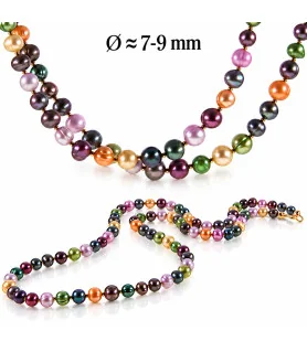 Coloré Süßwasserperlen Halskette, Multi-Color – Halsketten – Ansicht 1