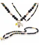 Black butterfly freshwater pearl necklace with pendant – Necklaces – View 1