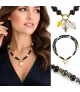 Black butterfly freshwater pearl necklace with pendant – Necklaces – View 2