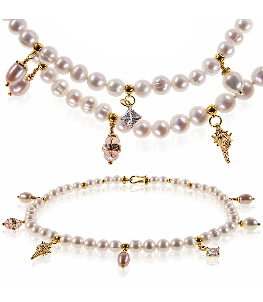 Unique Charm necklace with freshwater pearls – Necklaces – View 2