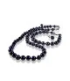 Classic Elegant Freshwater Pearl Necklace, Black – Necklaces – View 3