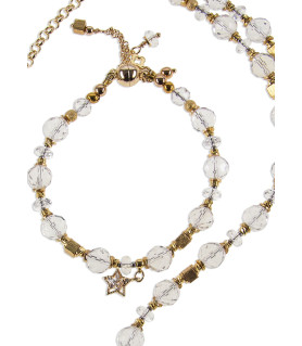 Cristal de roche Bergkristall-Halskette, 24K Vergoldung – Halsketten – Ansicht 6