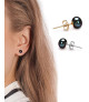 Classique Süßwasserperlen Ohrstecker 7.5-8 mm, Schwarz – Ohrringe – Ansicht 2