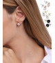 Classique Süßwasserperlen Ohrstecker 9-9.5mm, Weiß – Ohrringe – Ansicht 2