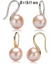 Classique Perlen Ohrhänger, 10-11mm, Rosa – Ohrringe – Ansicht 1