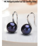 Classique Perlen Ohrhänger, 10-11mm, Schwarz – Ohrringe – Ansicht 4