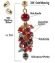 Corail royal 14K Süßwasserperlen-Koralle-Ohrhänger – Ohrringe – Ansicht 3