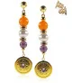 Anthea 24K Ohrhänger mit Perlen, Chalcedony, Amethyst – Ohrringe – Ansicht 1