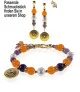 Anthea 24K Ohrhänger mit Perlen, Chalcedony, Amethyst – Ohrringe – Ansicht 3