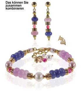 'Méduse de mer' 24K Ohrhänger mit Meeres Qualle,Türkis,Chalcedony – Earrings – View 4