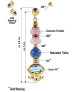 'Méduse de mer' 24K Ohrhänger mit Meeres Qualle,Türkis,Chalcedony – Earrings – View 3