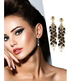 Papillon d'or 24K Ohrhänger mit Süßwasserperlen, Spinnel – Inspirationen – Ansicht 1