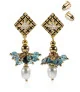 'Ciel bleu' 14K Ohrringe mit Süßwasserperle, Blau Topas – Earrings – View 1