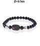 Babylone Flex-Süßwasserperlen Armband mit Funkelndes Teil, Schwarz, 6-7mm – Armbänder – Ansicht 1
