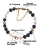 Elegance freshwater pearl bracelet, 6-7mm, white/black – Bracelets – View 4