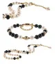 Elegance freshwater pearl bracelet, 6-7mm, white/black – Bracelets – View 3