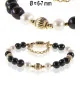 Elegance freshwater pearl bracelet, 6-7mm, white/black – Bracelets – View 1