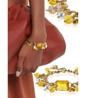 Citron 24K Gliederkette-Armband,Citrin,Süßwasserperlen – Inspirationen – Ansicht 1