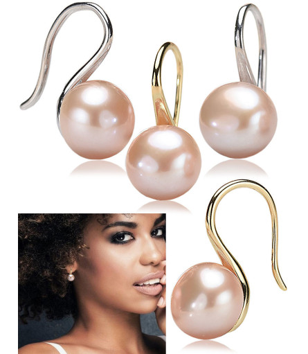 Classique Ohrhänger mit Perlen, 10-11mm, Rosa – Inspirationen – Ansicht 1