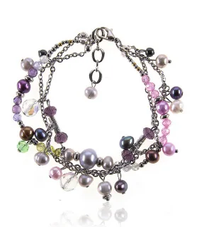 Le jazz Armband-Süßwasserperlen,Edelstahl,Zirkonia – Armbänder – Ansicht 3