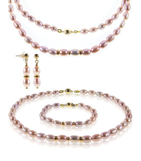 Trio Süßwasserperlen Armband, 9-10mm – Armbänder – Ansicht 6