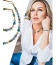 Océan Armband mit Aquamarin, Chalzedon, Süßwasserperlen – Armbänder – Ansicht 2