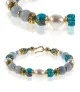 Océan Armband mit Aquamarin, Chalzedon, Süßwasserperlen – Armbänder – Ansicht 1