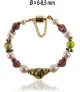 Couronne Armband mit Süßwasserperlen, Muranoglas, 24K Gold – Armbänder – Ansicht 3