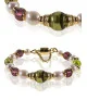 Couronne Armband mit Süßwasserperlen, Muranoglas, 24K Gold – Armbänder – Ansicht 1