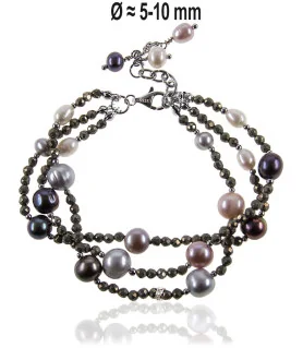 Cudillero Süßwasserperlen Armband, Multi-Color, 7-9 mm – Armbänder – Ansicht 3