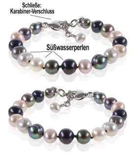 Rendez-vous Perlenarmband, Multi-Color, 7,5-9mm – Armbänder – Ansicht 3