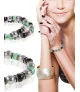 Flex Perlenarmband mit Jade, Murano Glasperlen, 8,5-9 mm – Armbänder – Ansicht 2