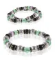 Flex Perlenarmband mit Jade, Murano Glasperlen, 8,5-9 mm – Armbänder – Ansicht 3