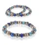 Flex Perlenarmband mit Chalcedon, Murano Perlen, 8,5-9 mm – Armbänder – Ansicht 3