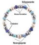 Flex Perlenarmband mit Chalcedon, Murano Perlen, 8,5-9 mm – Armbänder – Ansicht 4