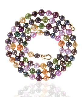 Coloré Süßwasserperlen Halskette, Multi-Color – Halsketten – Ansicht 3