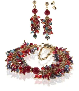 Corail royal Luxus-Klasse Armband-Süßwasserperlen,Rote Koralle,14K Gold – Armbänder – Ansicht 5