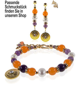 Anthea 18K Armband mit Perlen, Chalcedony, Amethyst – Perlen Armbänder – Ansicht 4