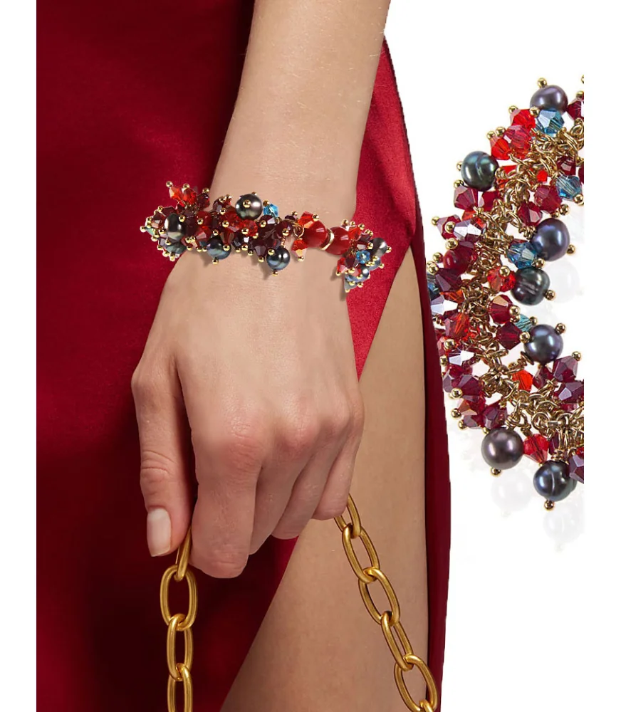 Corail royal Luxus-Klasse Armband-Süßwasserperlen,Rote Koralle,14K Gold – Inspirationen – Ansicht 1