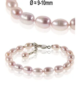 Voleur Süßwasserperlen Armband, 9-10mm, Flieder Farbe – Armbänder – Ansicht 1