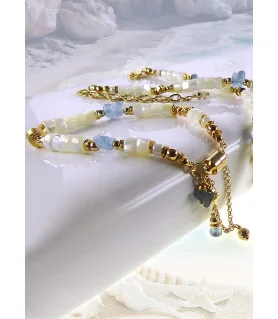 Nauru Perlmutt Morganit Armband – Armbänder – Ansicht 1