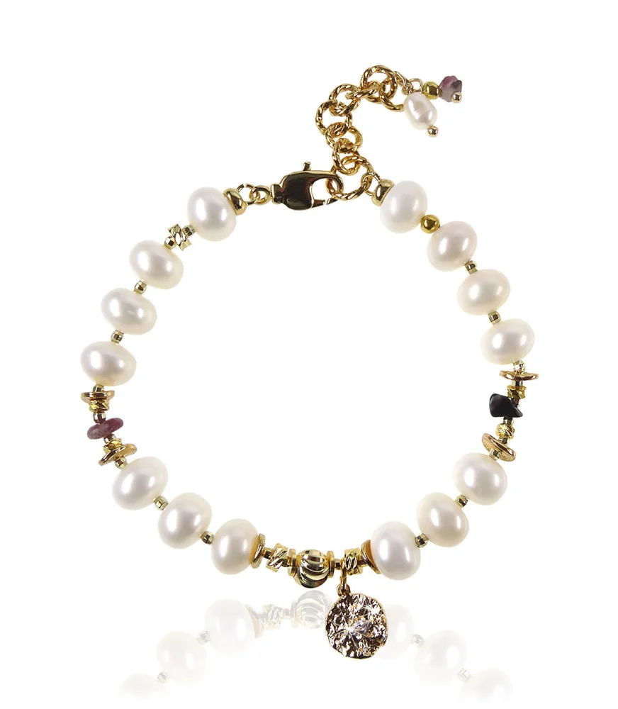 Caméléon Perlenarmband mit Turmalin – Armbänder – Ansicht 1