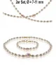 Bal des roses 2-tlg.Set, Süßwasserperlen Kette und Perlenarmband – Schmucksets – Ansicht 3