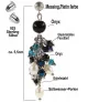 Onyx Noir 2-tlg. Luxus Set, Perlen Armband & Ohrhänger, Glaskristallen, Edelstahl – Schmucksets – Ansicht 7